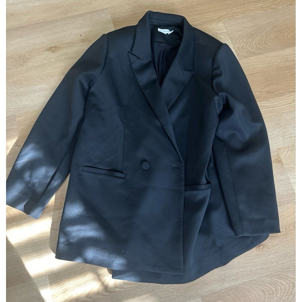 Good American black oversized blazer